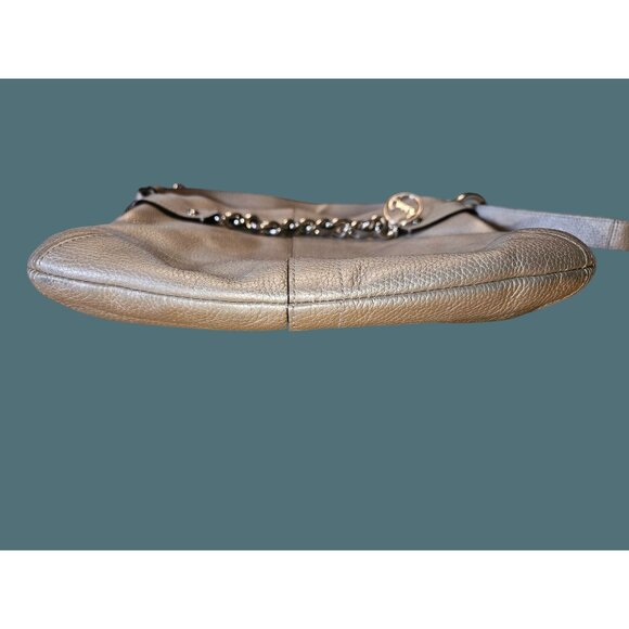 Coach Metallic Pebble Leather Chain Convertible Shoulder/Crossbody Bag - Picture 5 of 13